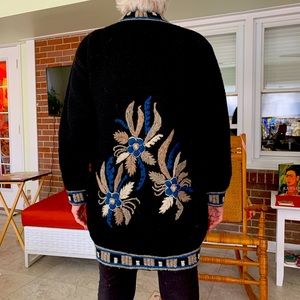 Heavy sweater coat, handmade in Yugoslavia